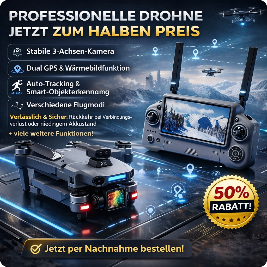 Profi Wärmebild-Drohne mit 4K Kamera, Infrarot & GPS, für Jagd, Sicherheit und Industrie